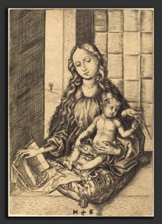 Martin Schongauer (German, c. 1450 - 1491), Madonna with a Parrot, c. 1470-1475, engraving