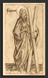 Israhel van Meckenem after Master E.S. (German, c. 1445 - 1503), Saint Andrew, c. 1470-1480,