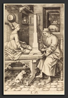 Israhel van Meckenem (German, c. 1445 - 1503), The Organ Player and His Wife, c. 1495-1503,