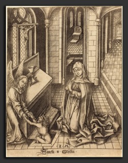 Israhel van Meckenem (German, c. 1445 - 1503), Saint Ottilia, c. 1475-1480, engraving