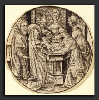 Israhel van Meckenem (German, c. 1445 - 1503), The Circumcision, c. 1470-1480, engraving