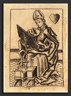 Master with the Banderoles (Netherlandish, active c. 1450 - active 1475), Saint Augustine, c.