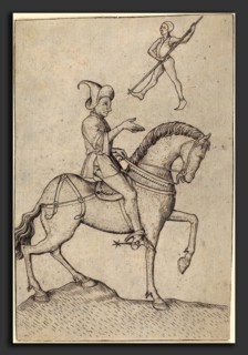 Master E.S. (German, active c. 1450 - active 1467), The Knight of Men, 1463, engraving