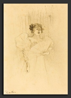 Henri de Toulouse-Lautrec (French, 1864 - 1901), Luce Myres Full Face (Luce MyrÃ¨s, de face), 1895,