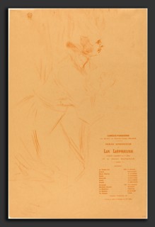 Henri de Toulouse-Lautrec (French, 1864 - 1901), Program for "La lepreuse"  (Programme pour "La