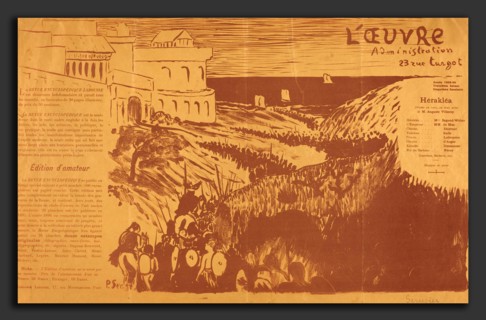 Paul Sérusier (French, 1863 - 1927), Hérakléa, 1896, zincograph in red-brown on light brown wove