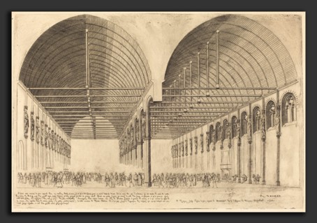 Charles Meryon (French, 1821 - 1868), La salle des pas-perdus Ã  l'ancien Palais-de-Justice, Paris