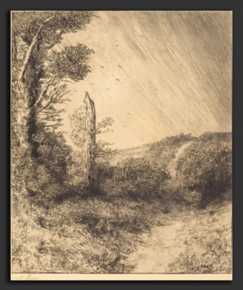 Alphonse Legros, Gust of Wind (Le coup de vent), French, 1837 - 1911, etching