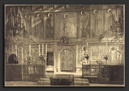 Auguste LepÃ¨re (French, 1849 - 1918), L'Inconestase de la Cathedrale de l'Assomption, 1883, wood