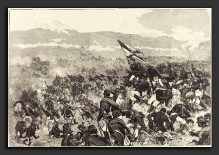 Daniel Vierge (Spanish, 1851 - 1904), Bataille de Plevna.  Le 30 Juillet, Attaque des Hauteurs,