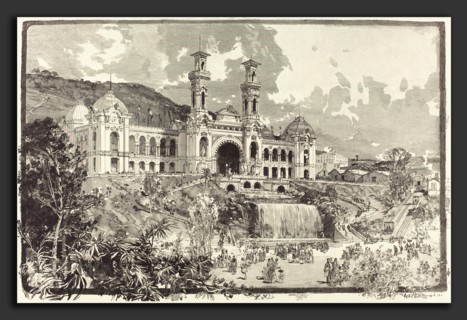 Auguste LepÃ¨re (French, 1849 - 1918), Exposition de Nice, wood engraving