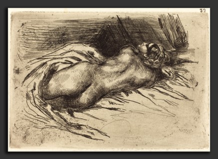 EugÃ¨ne Delacroix (French, 1798 - 1863), Study of a Woman, Viewed from the Back (Ãâtude de femme
