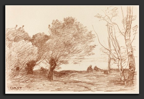 Jean-Baptiste-Camille Corot (French, 1796 - 1875), Willows and White Poplars (Saules et peupliers