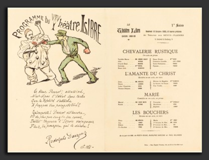 Adolphe Léon Willette (French, 1857 - 1926), Chevalerie rustique; L'Amante du Christ; Marié; Les