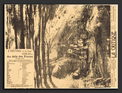 Edouard Vuillard (French, 1868 - 1940), Au-delÃ  des forces humaines, 1897, lithograph in black on