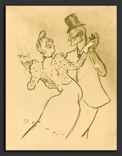 Henri de Toulouse-Lautrec (French, 1864 - 1901), La Goulue, 1894, lithograph in olive green on