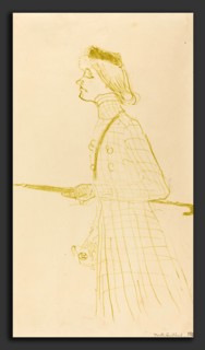 Henri de Toulouse-Lautrec (French, 1864 - 1901), Yvette Guilbert, 1894, lithograph in light green