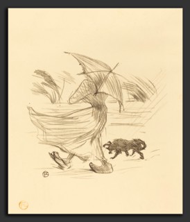 Henri de Toulouse-Lautrec (French, 1864 - 1901), Ce que dit la pluie, 1895, lithograph in black on