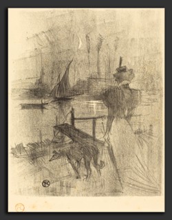 Henri de Toulouse-Lautrec (French, 1864 - 1901), Adieu, 1895, lithograph in black on velin paper