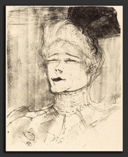 Henri de Toulouse-Lautrec (French, 1864 - 1901), Jeanne Granier, 1896, lithograph in black on China