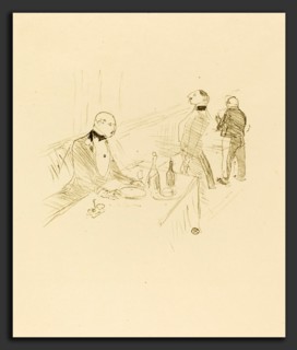 Henri de Toulouse-Lautrec (French, 1864 - 1901), At The House of Gold (A la maison d'or), 1897,