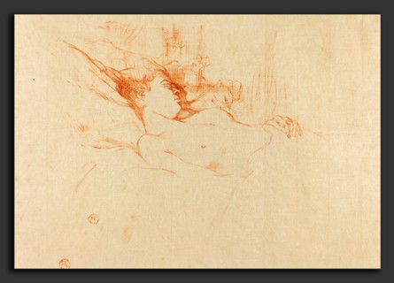 Henri de Toulouse-Lautrec (French, 1864 - 1901), Sleep (Le sommeil), 1896, lithograph in red on