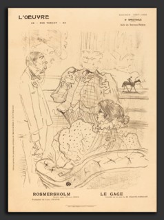 Henri de Toulouse-Lautrec (French, 1864 - 1901), Rosmersholm; Le Gage, 1897, lithograph in black on