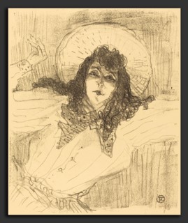 Henri de Toulouse-Lautrec (French, 1864 - 1901), Eva LavalliÃ¨re, 1896, lithograph in black on
