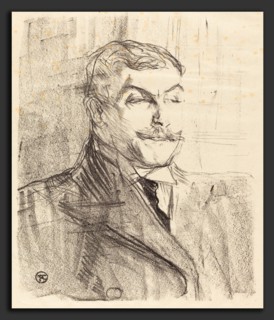 Henri de Toulouse-Lautrec (French, 1864 - 1901), Lucien Guitry, 1896, lithograph in black on