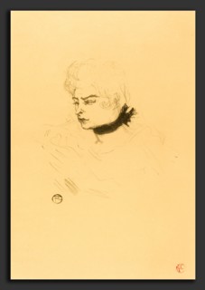 Henri de Toulouse-Lautrec (French, 1864 - 1901), Mlle. Pois Vert, 1895, lithograph in green-black