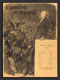 Théophile Alexandre Steinlen (Swiss, 1859 - 1923), L'Ennemi du peuple, 1899, lithograph in black on