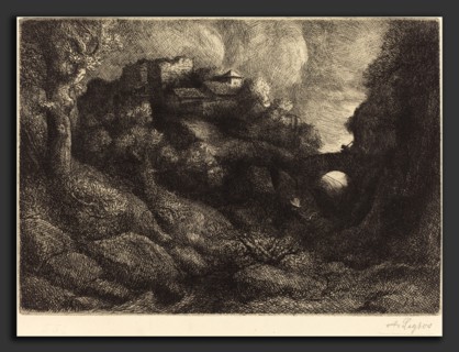 Alphonse Legros, Remembrance of Italy (Souvenir d'Italie), French, 1837 - 1911, etching