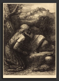 Alphonse Legros, Saint Jerome, 2nd plate, French, 1837 - 1911, etching