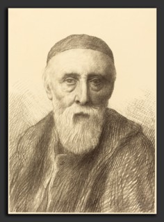 Alphonse Legros, G.F. Watts, R.A., 2nd plate, French, 1837 - 1911, transfer lithograph