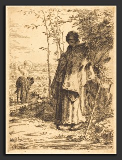 Jean-FranÃ§ois Millet (French, 1814 - 1875), The Large Shepherdess (La grande bergere), 1862,