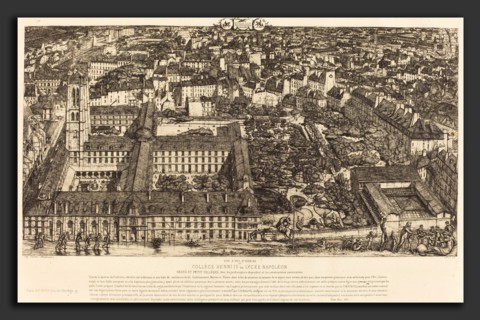 Charles Meryon (French, 1821 - 1868), CollÃ¨ge Henri IV, Paris, ou Lycée Napoléon (Henry IV College