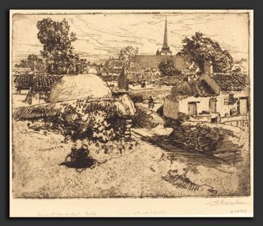 Auguste LepÃ¨re (French, 1849 - 1918), View of St.-Jean-de-Mont, Vendee (Vue de St.-Jean-de-Mont,