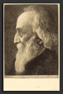 Alphonse Legros, Self-Portrait, 13th plate, French, 1837 - 1911, 1906, etching retouched with