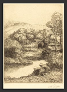 Alphonse Legros, Wash-house, called "The Washerwomen" (Le lavoir, dite "Les Laveuses"), French,