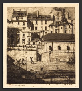 Charles Meryon (French, 1821 - 1868), La morgue, Paris (The Mortuary), 1854, etching