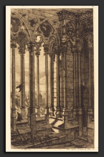 Charles Meryon (French, 1821 - 1868), La galerie Notre-Dame, Paris (The Gallery of Notre Dame,