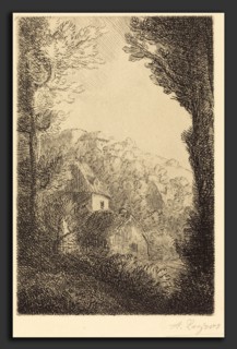 Alphonse Legros, Old Chateau (Un vieux chateau), French, 1837 - 1911, etching