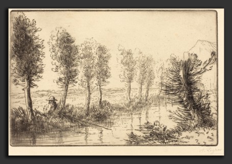 Alphonse Legros, Near the Mill (Pres du moulin), French, 1837 - 1911, etching and drypoint