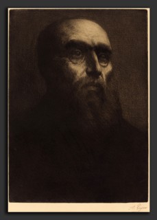 Alphonse Legros, Head of a Man (Tete d'homme), French, 1837 - 1911, etching