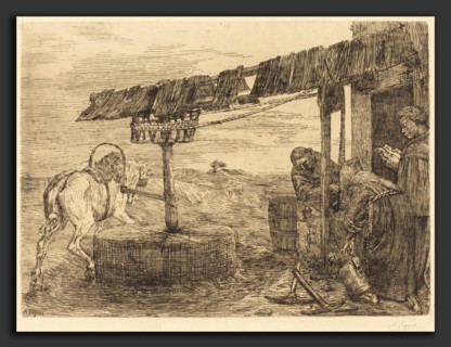 Alphonse Legros (French, 1837 - 1911), Horse-driven Mill (Le manege), probably 1869, etching