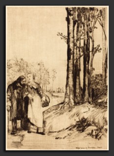 Alphonse Legros, Stroll of the Convalescent (La promenade du convalescent), French, 1837 - 1911,