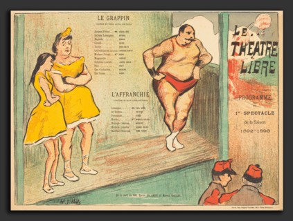 Henri-Gabriel Ibels (French, 1867 - 1936), Le Grappin; L'Affranchie, 1892, 6-color lithograph on
