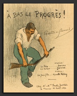 Henri-Gabriel Ibels (French, 1867 - 1936), A Bas Le ProgrÃ¨s!, 1894, 3-color lithograph on wove