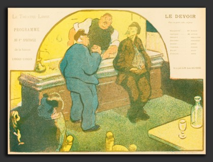 Henri-Gabriel Ibels (French, 1867 - 1936), Le Devoir, 1893, 4-color lithograph on wove paper