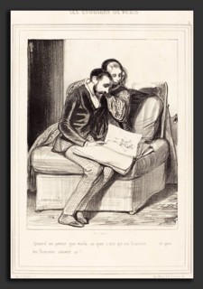 Paul Gavarni (French, 1804 - 1866), Quand on pense, 1839, lithograph